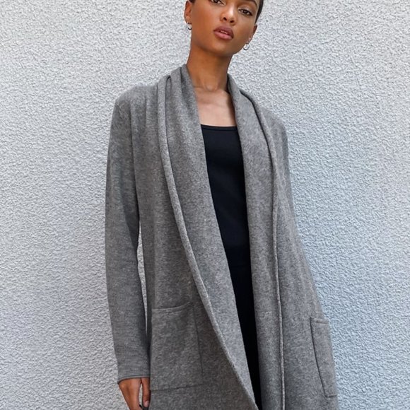 The Group by Babaton Hugo Sweater Open merino wool cardigan in Light Camel - Picture 3 of 3